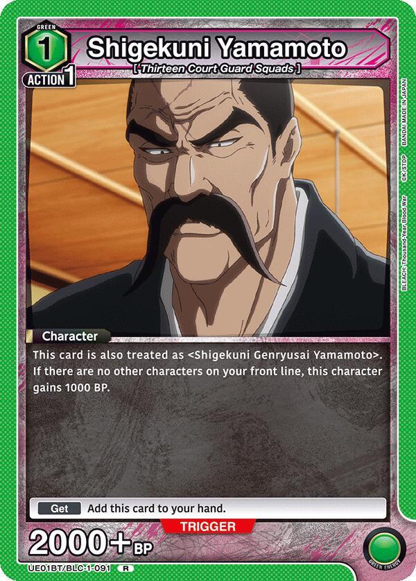 Shigekuni Yamamoto UE01BT/BLC-1-091 card from UE01BT: BLEACH: Thousand-Year Blood War