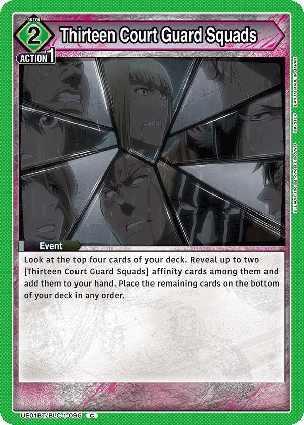 Thirteen Court Guard Squads UE01BT/BLC-1-095 card from UE01BT: BLEACH: Thousand-Year Blood War