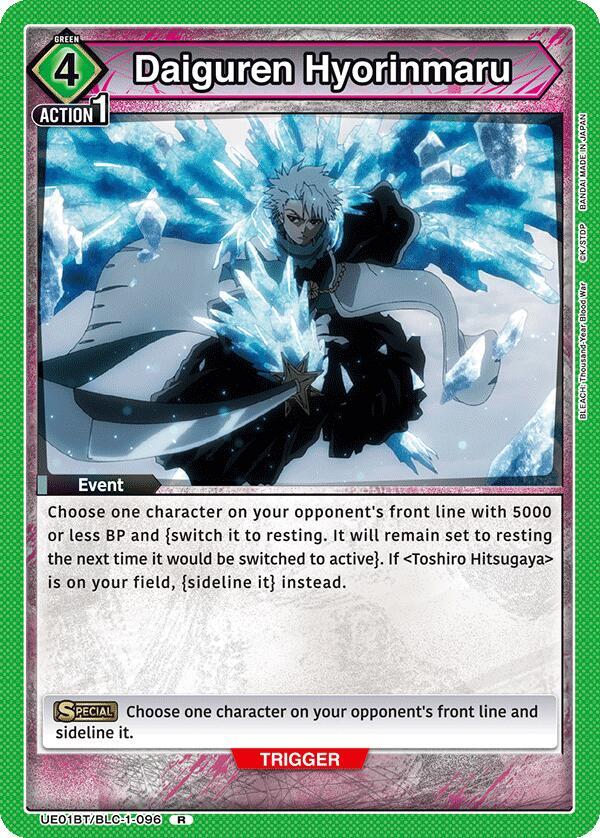 Daiguren Hyorinmaru UE01BT/BLC-1-096 card from UE01BT: BLEACH: Thousand-Year Blood War