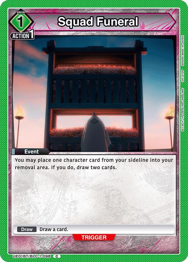 Squad Funeral UE01BT/BLC-1-098 card from UE01BT: BLEACH: Thousand-Year Blood War