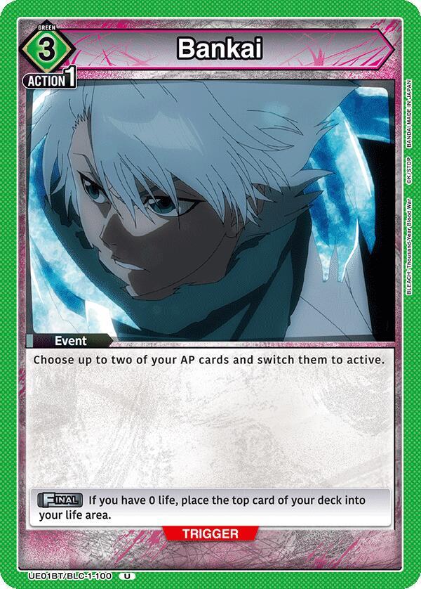 Bankai UE01BT/BLC-1-100 card from UE01BT: BLEACH: Thousand-Year Blood War