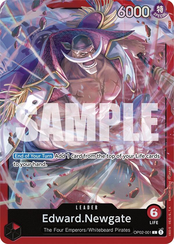 Edward.Newgate OP02-001 card from Starter Deck 15: RED Edward.Newgate