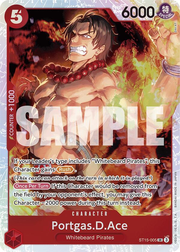 Portgas.D.Ace ST15-005 card from Starter Deck 15: RED Edward.Newgate