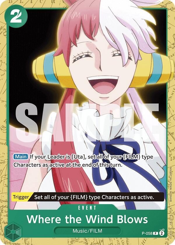Where the Wind Blows P-058 card from Starter Deck 16: GREEN Uta
