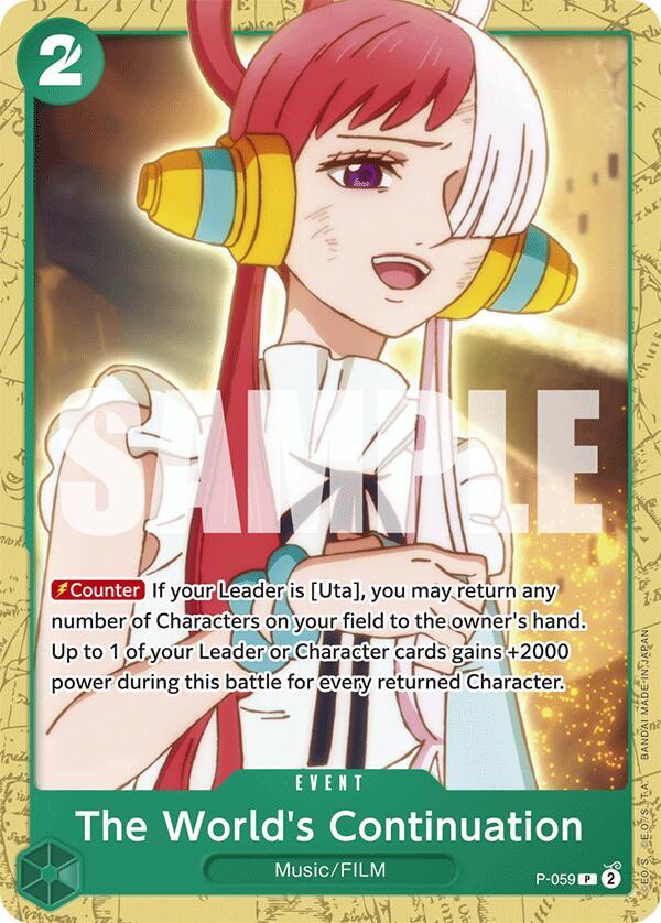 The World's Continuation P-059 card from Starter Deck 16: GREEN Uta