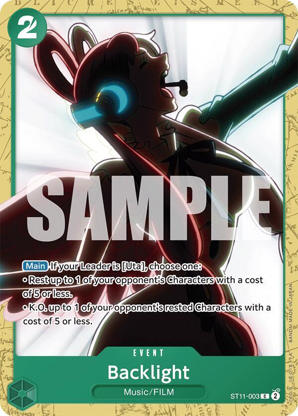 Backlight ST11-003 card from Starter Deck 16: GREEN Uta