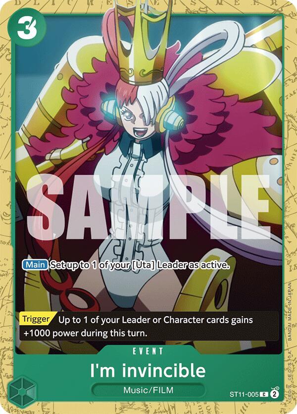 I'm invincible ST11-005 card from Starter Deck 16: GREEN Uta