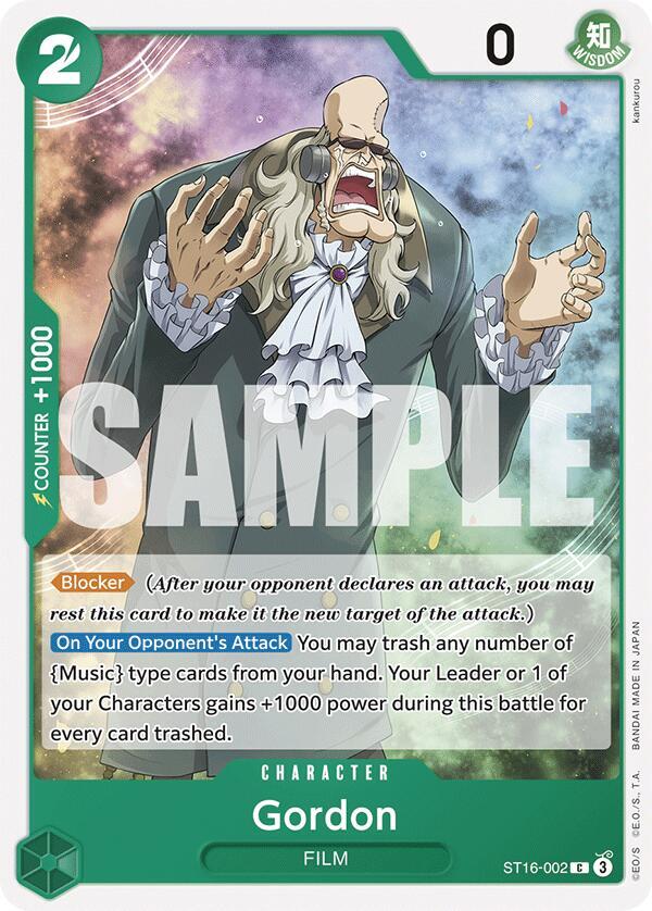 Gordon ST16-002 card from Starter Deck 16: GREEN Uta