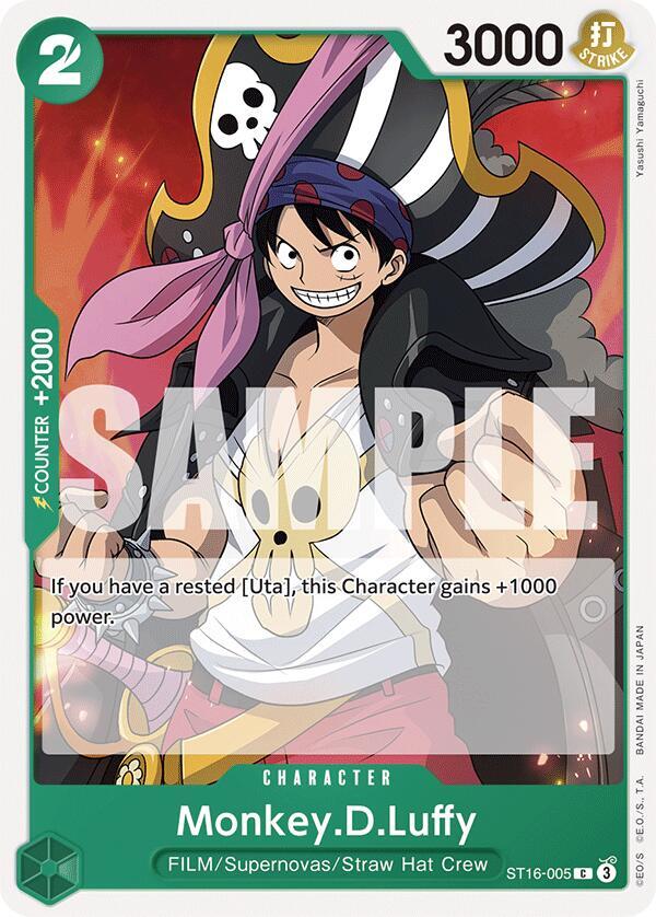 Monkey.D.Luffy ST16-005 card from Starter Deck 16: GREEN Uta