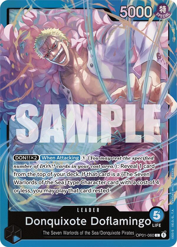 Donquixote Doflamingo OP01-060 card from Starter Deck 17: BLUE Donquixote Doflamingo