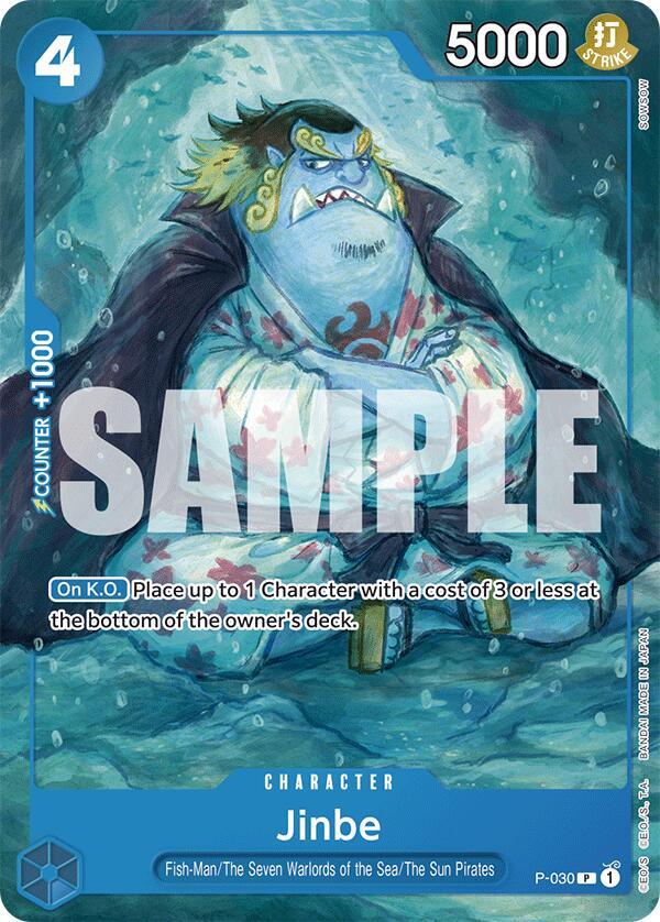 Jinbe P-030 card from Starter Deck 17: BLUE Donquixote Doflamingo