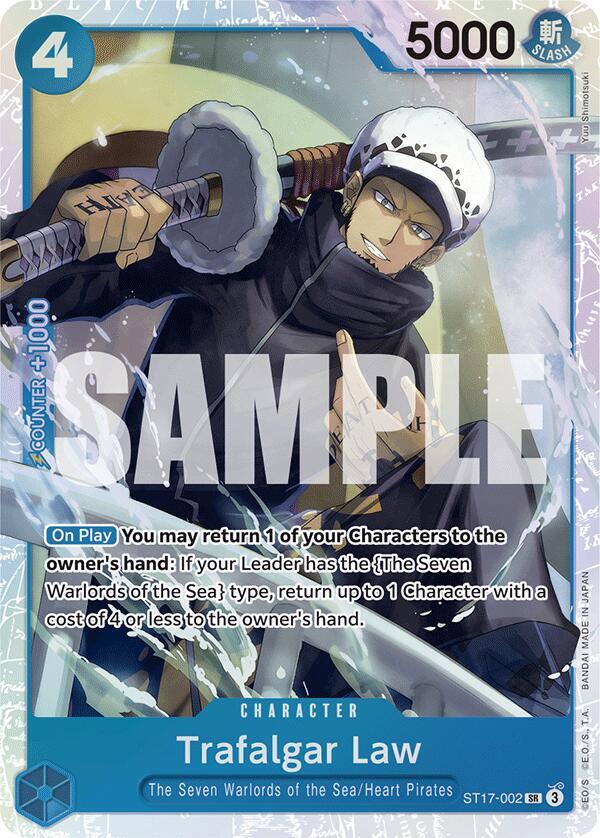 Trafalgar Law ST17-002 card from Starter Deck 17: BLUE Donquixote Doflamingo