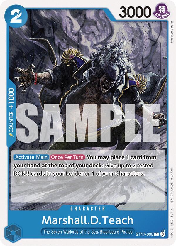 Marshall.D.Teach ST17-005 card from Starter Deck 17: BLUE Donquixote Doflamingo