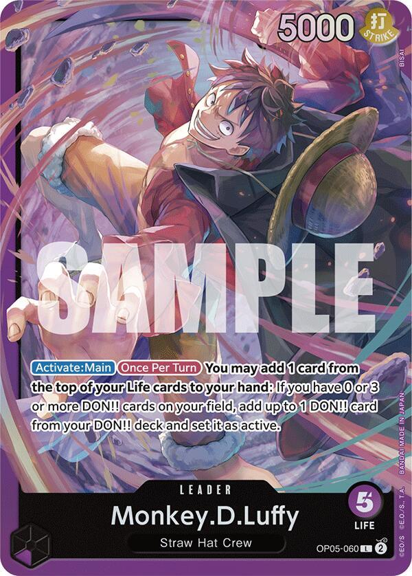 Monkey.D.Luffy OP05-060 card from Starter Deck 18: PURPLE Monkey.D.Luffy