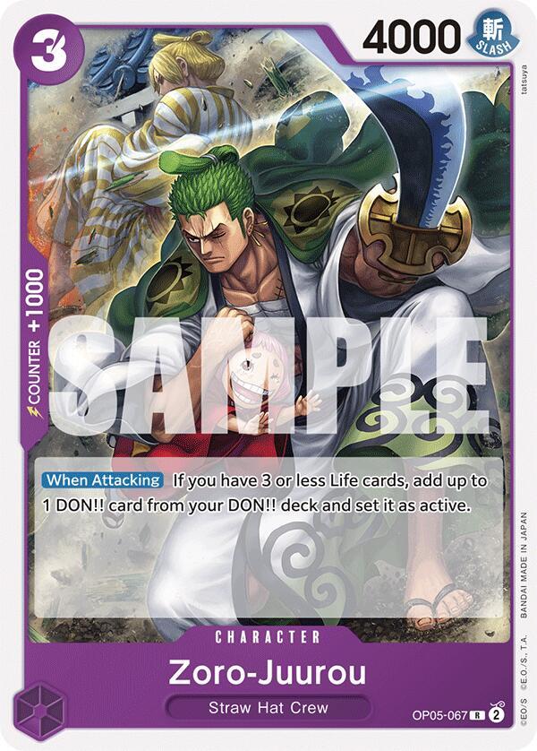 Zoro-Juurou OP05-067 card from Starter Deck 18: PURPLE Monkey.D.Luffy