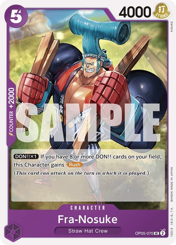 Fra-Nosuke OP05-070 card from Starter Deck 18: PURPLE Monkey.D.Luffy