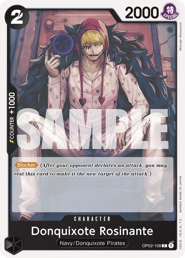 Donquixote Rosinante OP02-108 card from Starter Deck 19: BLACK Smoker