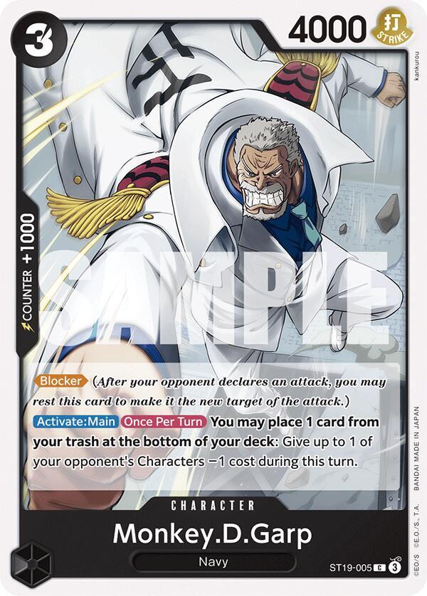 Monkey.D.Garp ST19-005 card from Starter Deck 19: BLACK Smoker