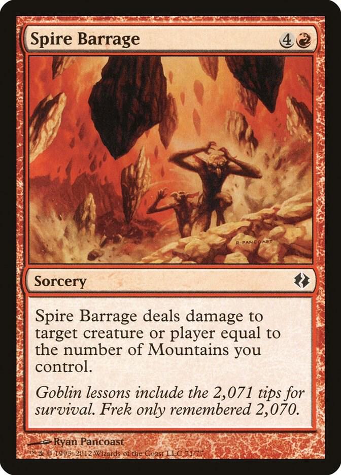 Spire Barrage 71 card from Duel Decks: Venser vs. Koth