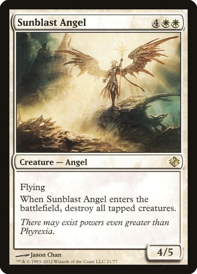 Sunblast Angel 21 card from Duel Decks: Venser vs. Koth