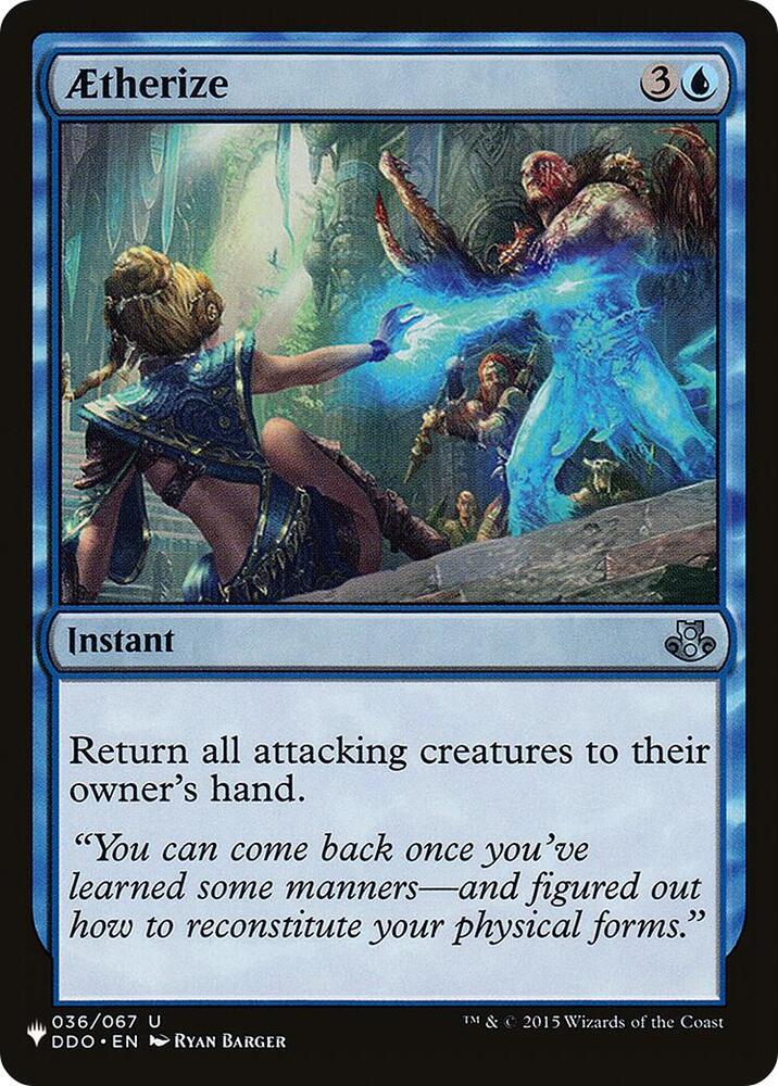 Aetherize 036/067 card from The List Reprints