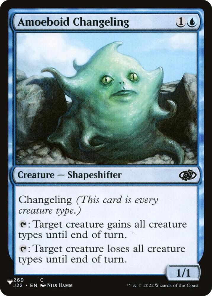 Amoeboid Changeling (J22) 269/051 card from The List Reprints