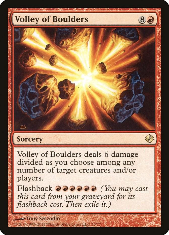 Volley of Boulders 73 card from Duel Decks: Venser vs. Koth