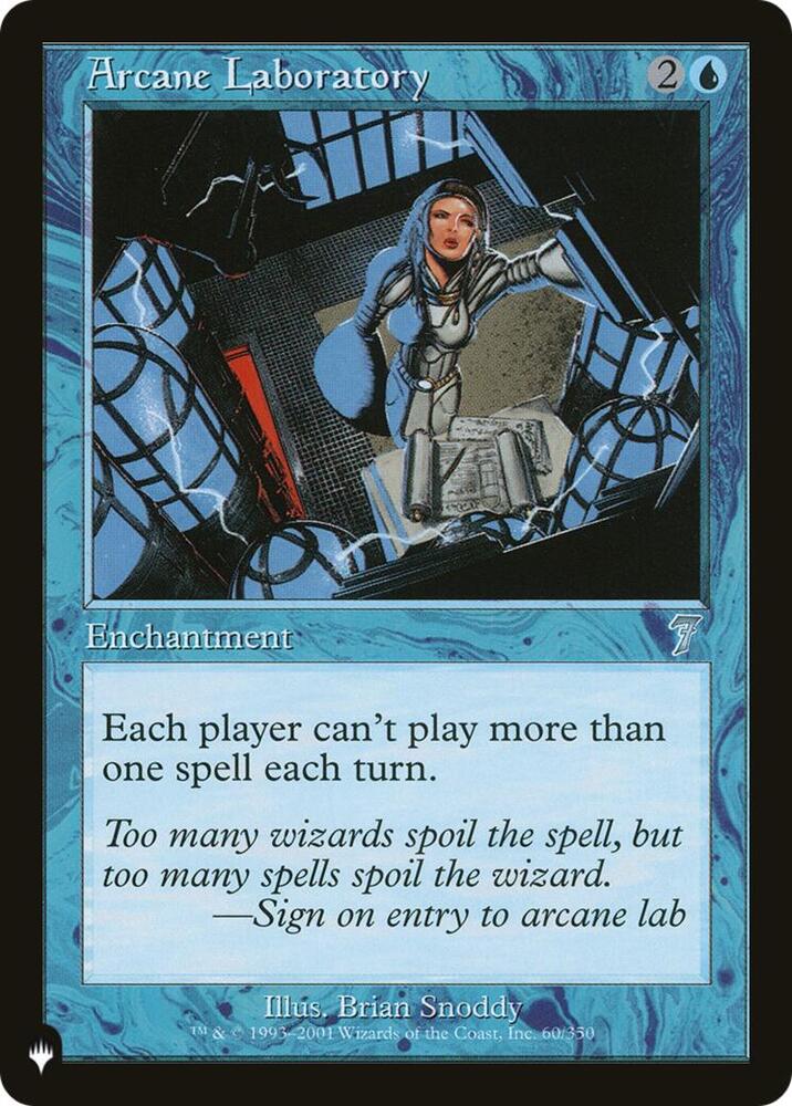 Arcane Laboratory 60/350 card from The List Reprints