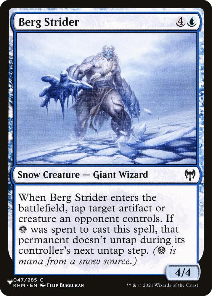 Berg Strider 047/285 card from The List Reprints