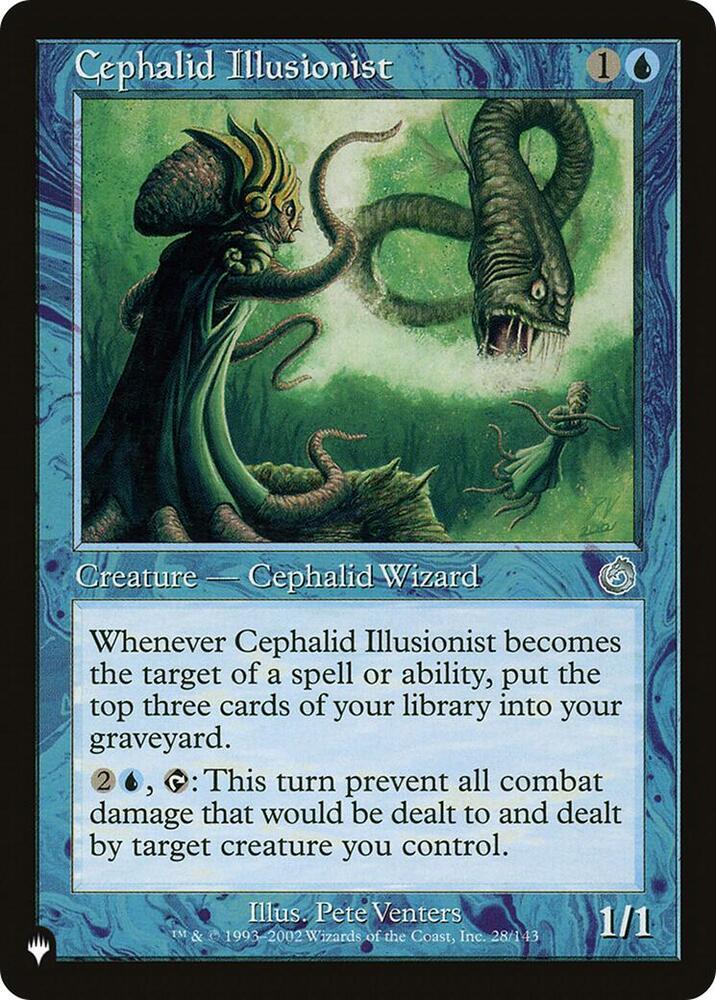 Cephalid Illusionist 28/143 card from The List Reprints