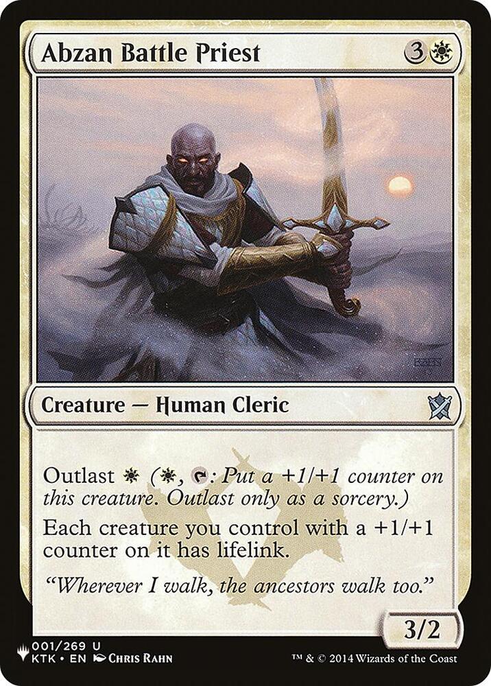 Abzan Battle Priest 001/269 card from The List Reprints