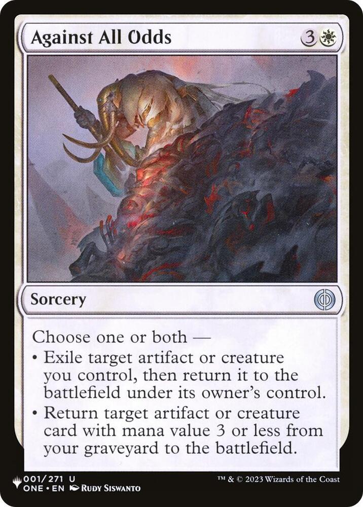 Against All Odds 001/271 card from The List Reprints
