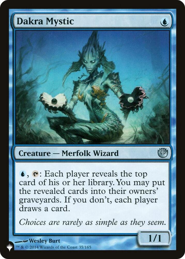 Dakra Mystic 35/165 card from The List Reprints