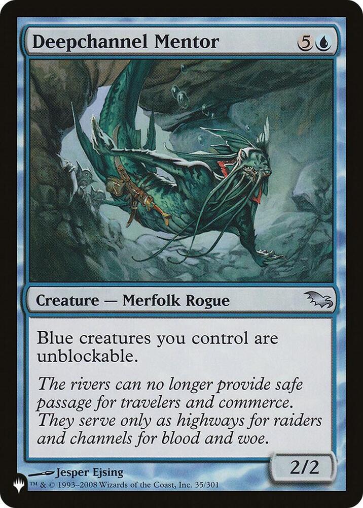 Deepchannel Mentor 35/301 card from The List Reprints