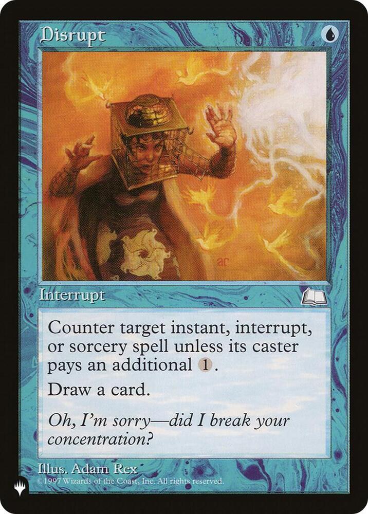 Disrupt card from The List Reprints