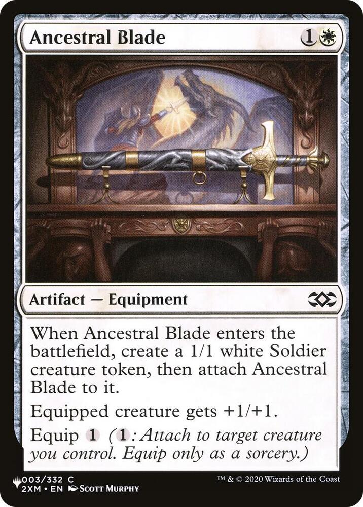 Ancestral Blade 003/332 card from The List Reprints