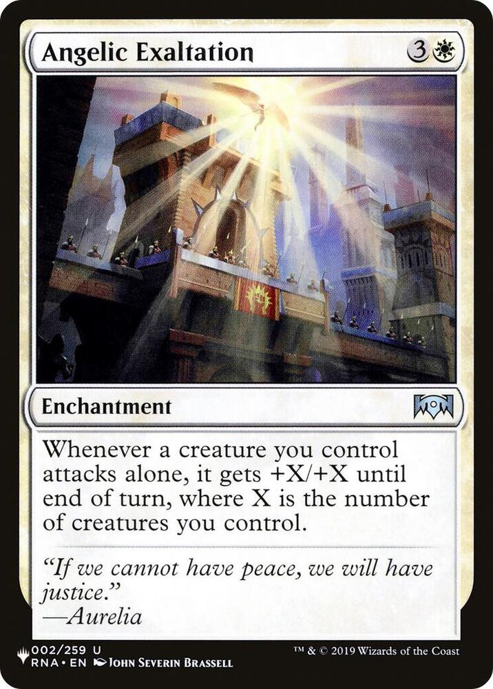 Angelic Exaltation 002/259 card from The List Reprints