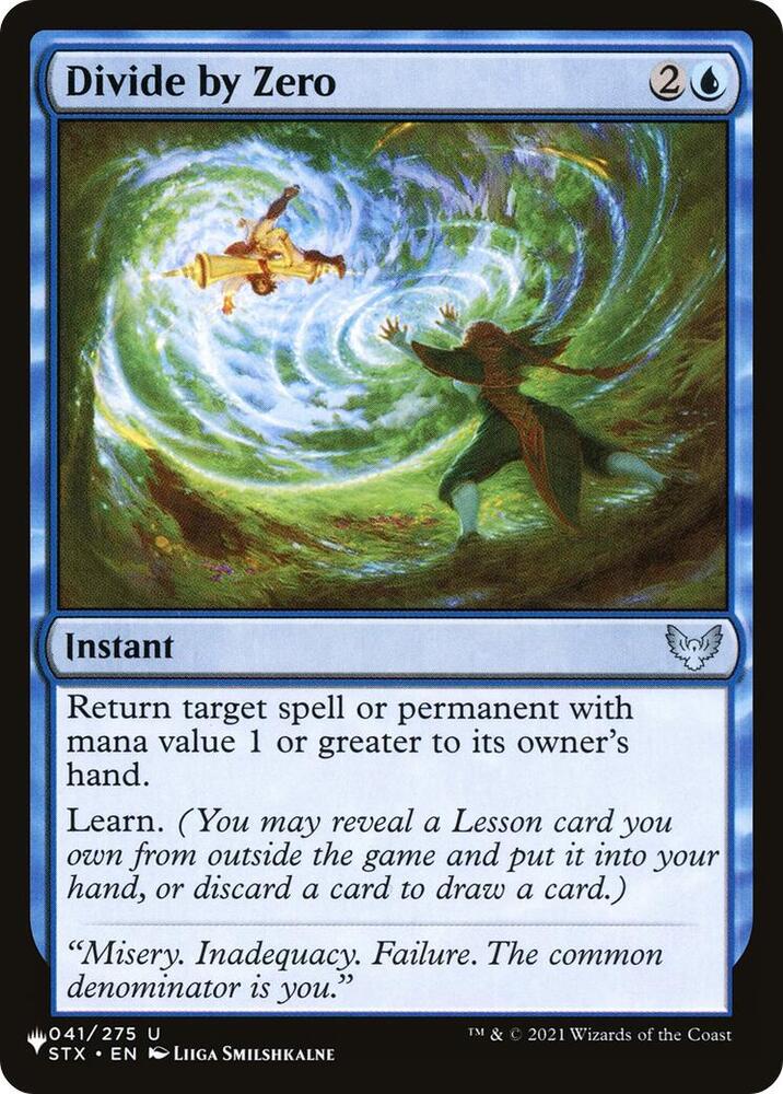 Divide by Zero 041/275 card from The List Reprints