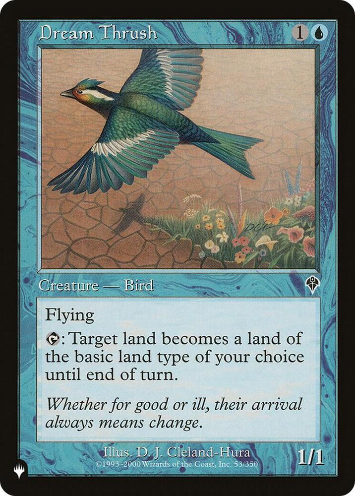 Dream Thrush 53/350 card from The List Reprints