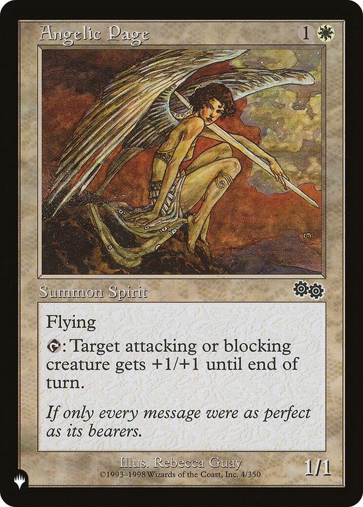 Angelic Page 4/350 card from The List Reprints