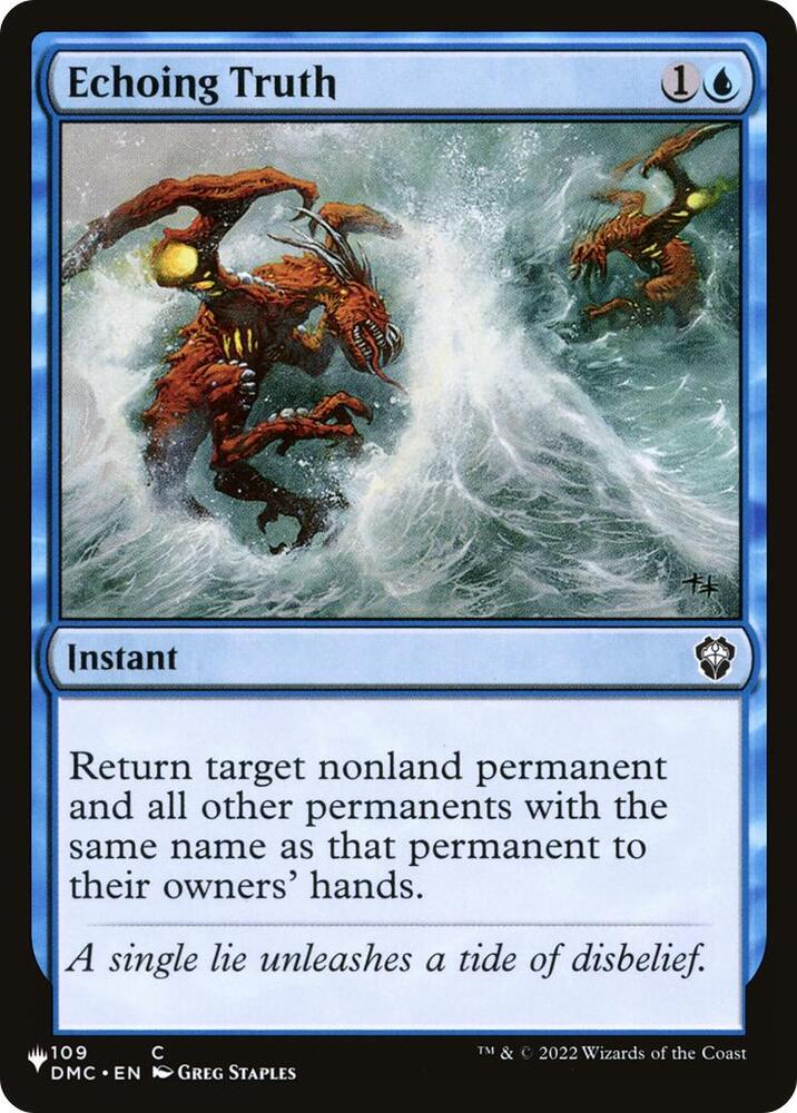 Echoing Truth 109/048 card from The List Reprints