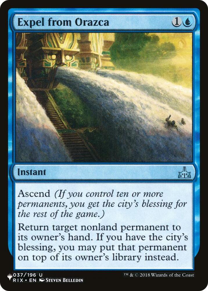Expel from Orazca 037/196 card from The List Reprints