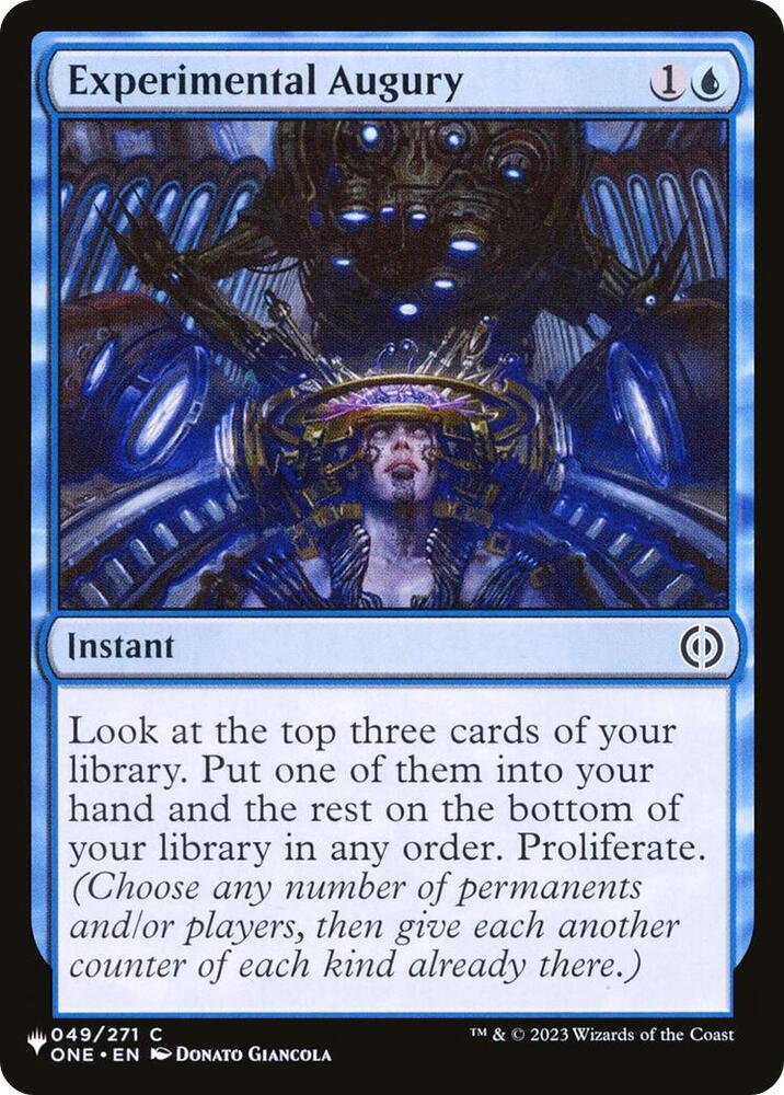 Experimental Augury 049/271 card from The List Reprints