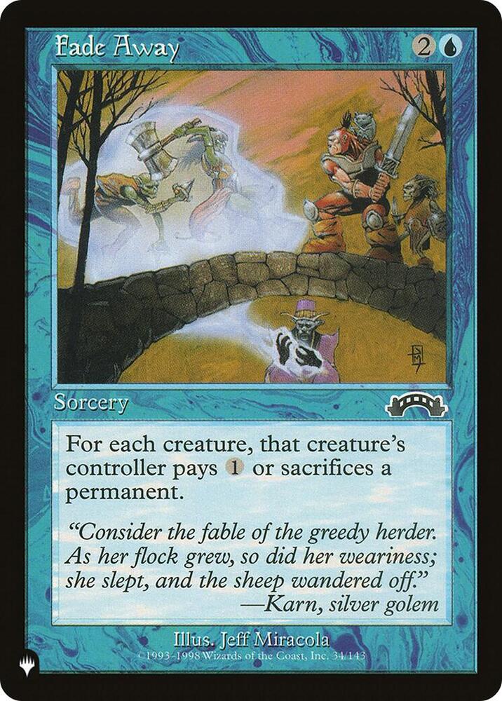 Fade Away 34/143 card from The List Reprints