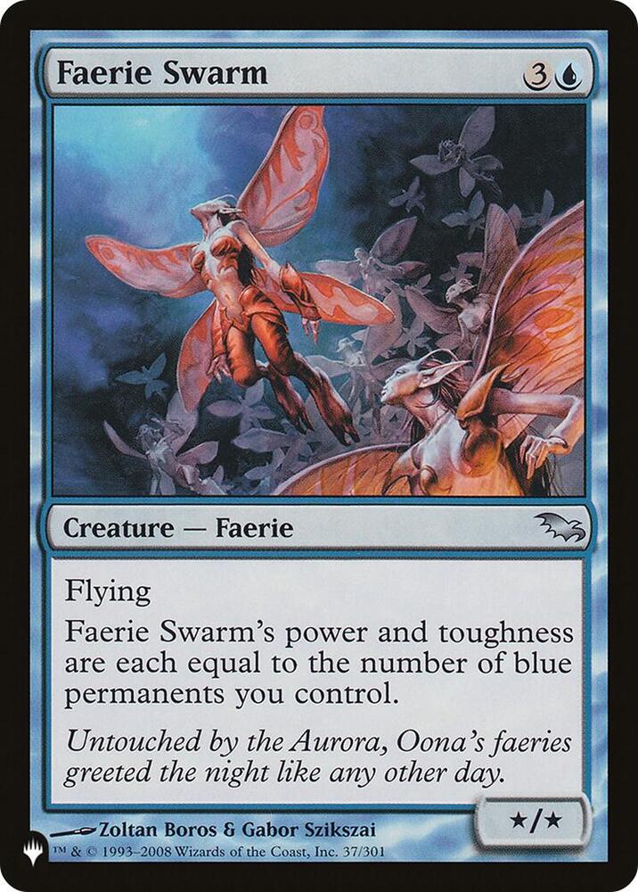 Faerie Swarm 37/301 card from The List Reprints
