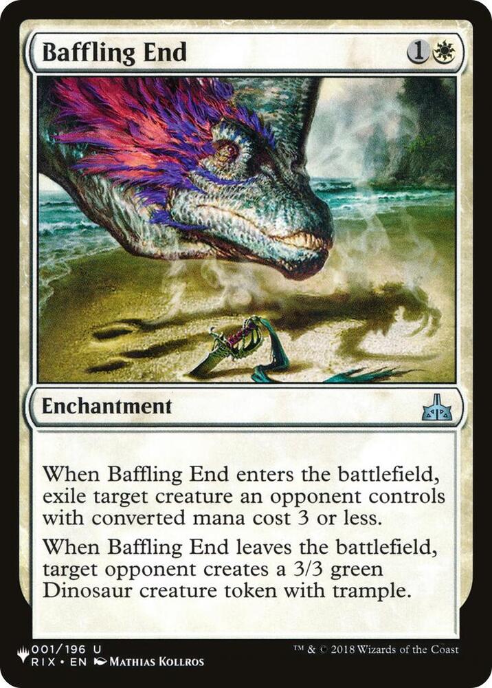 Baffling End 001/196 card from The List Reprints