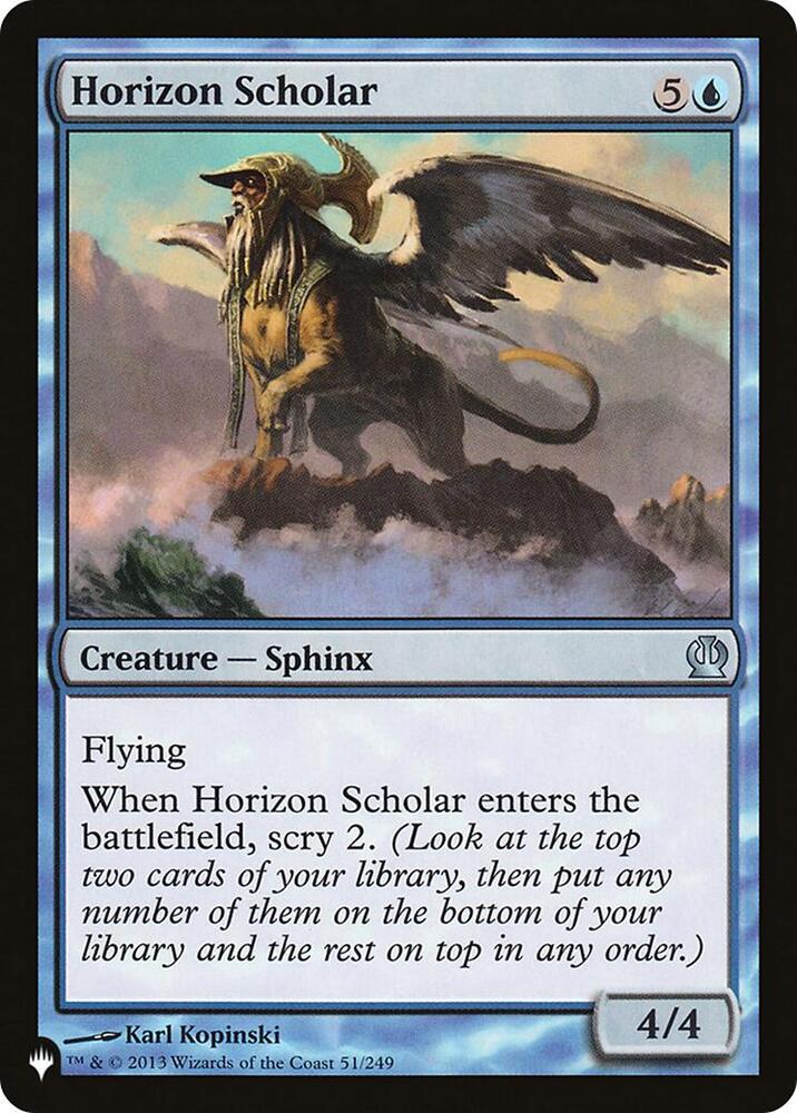 Horizon Scholar 51/249 card from The List Reprints