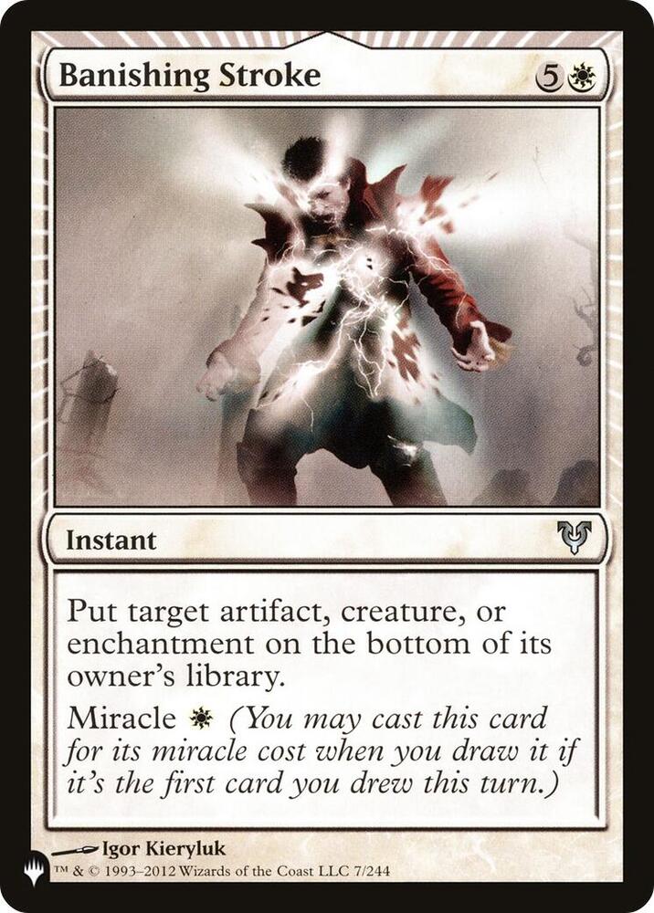 Banishing Stroke 7/244 card from The List Reprints