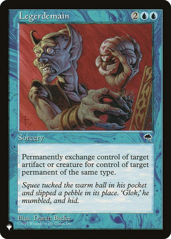 Legerdemain card from The List Reprints