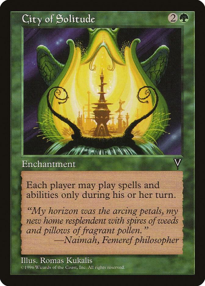 City of Solitude card from Visions